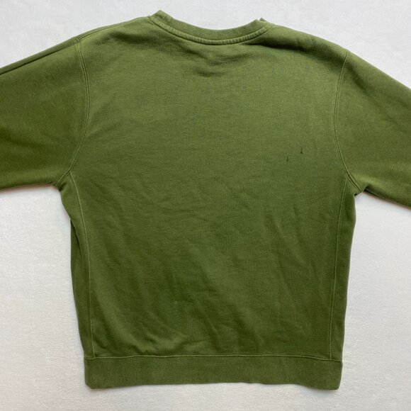 VintageN ike Sweatshirt Men's S Army Green Swoosh Pullover Crewneck Y2K - Picture 9 of 13
